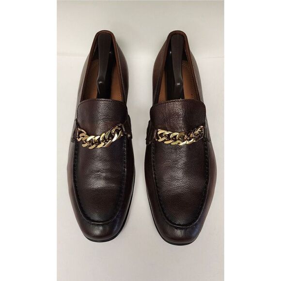 Steve Madden Chiron Mens Dark Brown Leather Slip On Loafer 11.5M - Picture 3 of 11